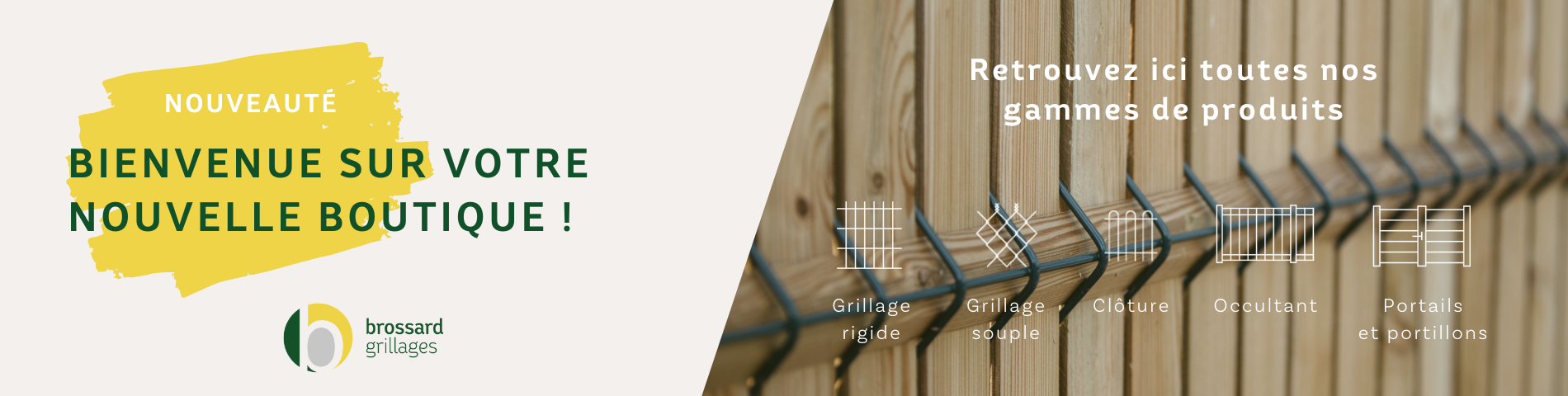 Nouvelle boutique en ligne grillages et clôtures