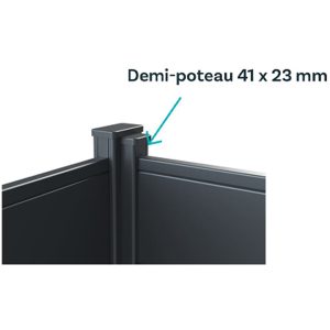 Demi poteau clôture aluminium Tauzin