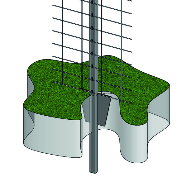 Poteau Pour Grillage Souple Maxiclo - Grillages Brossard