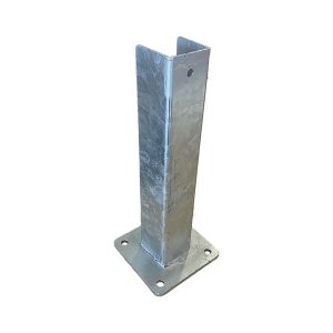 Platine en acier pour portillon aluminium