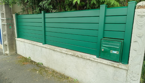 cloture en aluminium brise vue eysines vert 