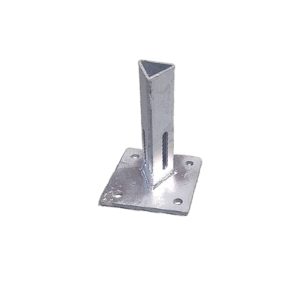 Platine pour piquet en T galvanisée
