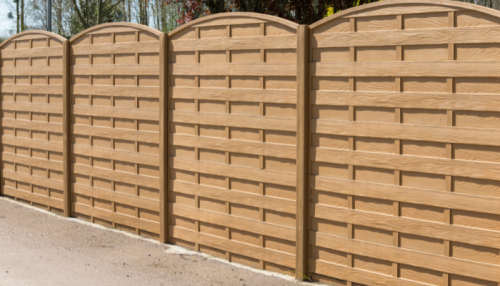 clôture en bois : clôture béton imitation bois Belem